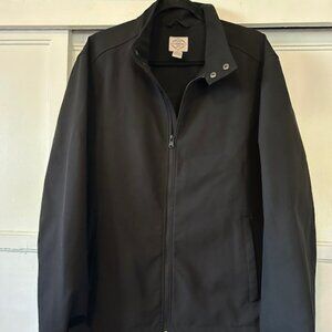 St. John's Bay Men's Jacket Full Zip Size Large Bomber Style Basic Black